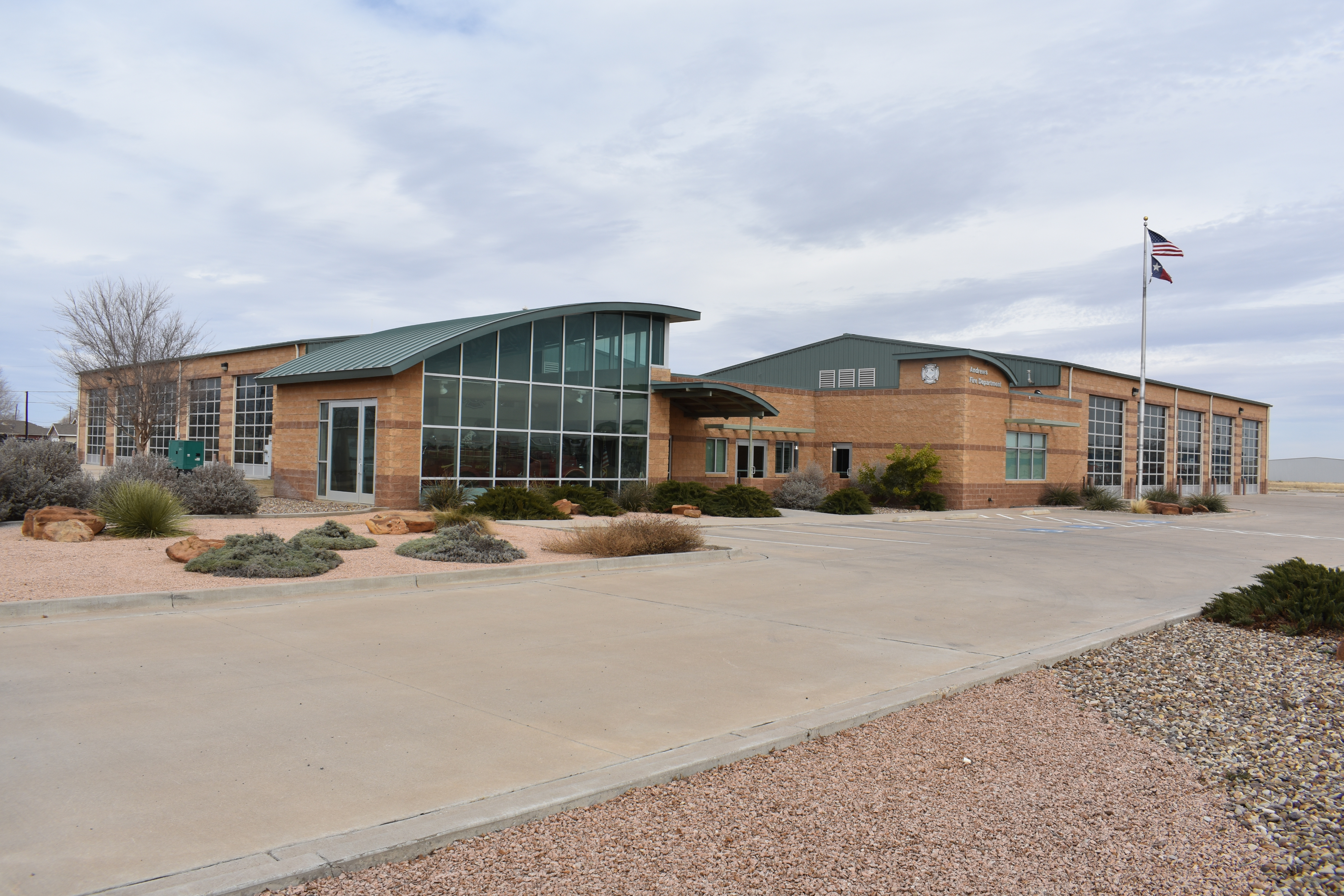 Andrews Fire Station completed construction project in Andrews Texas